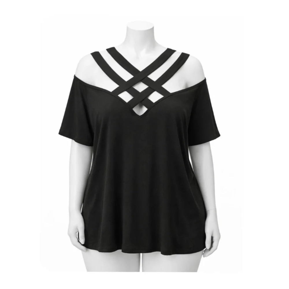 New 4X SHEIN Curve Black Top #415*8*Jft**